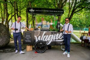 Coffee Catering Mobile Kaffee-Bar / Coffee Bar - Wedding / Hochzeit Marc & NIcole Sihlbrugg - Baristas